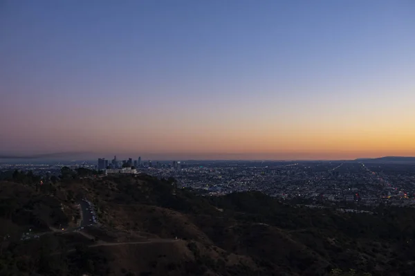 Piękny Widok Lotu Ptaka Griffith Park Los Angeles Usa — Zdjęcie stockowe