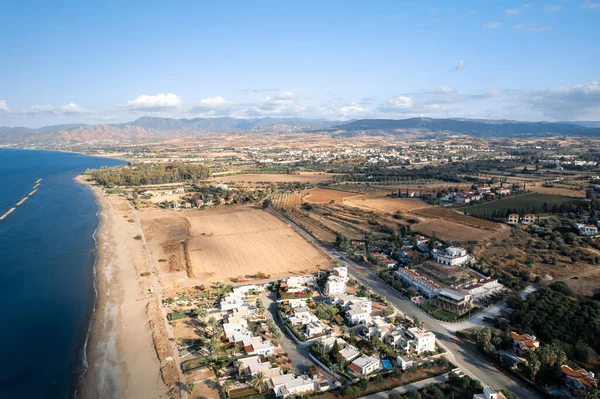 Una Vista Aérea Playa Polis Costa Chipre — Foto de Stock