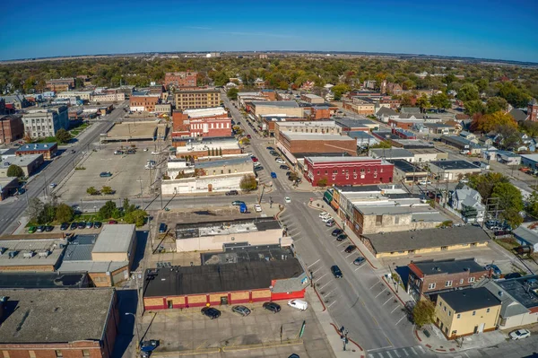 Aerial Shot Omaha Suburb Fremont Nebraska — Fotografia de Stock