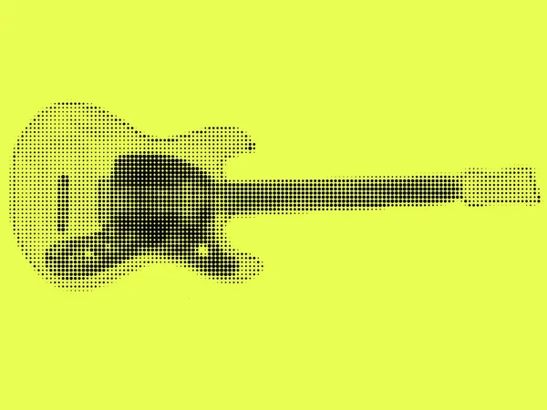 Fondo Arte Abstracto Con Guitarra —  Fotos de Stock