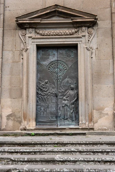 Entrance Palazzo Dei Papi Palace Elegant Loggia Viterbo Lazio Italy — 스톡 사진