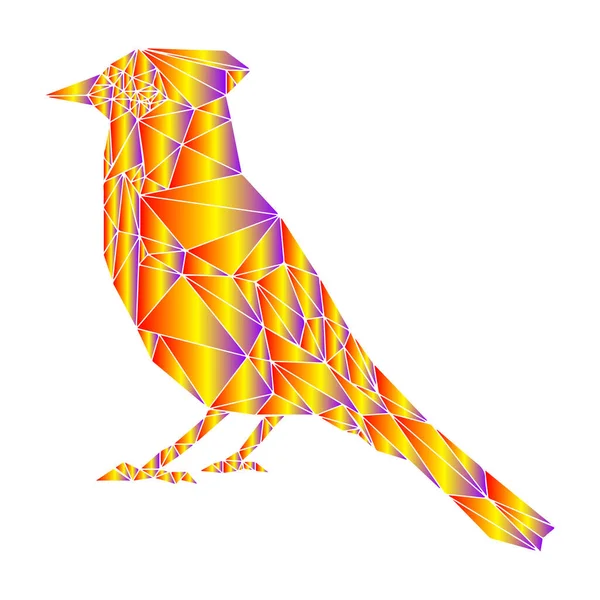 Геометрична Фігура Птаха Ізольована Білому Тлі — стокове фото