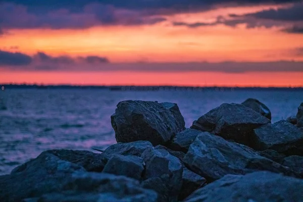 Rocky Coast Sunset — Foto Stock