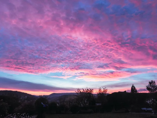 Eye Catchy View Skyscape Purple Sunset — Stockfoto