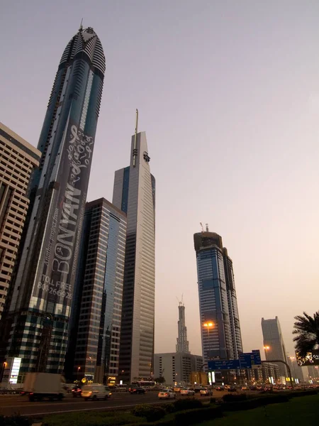 Dubai Egyesült Arab Emirates Március 2007 Gyönyörű Kilátás Felhőkarcolók Sheikh — Stock Fotó