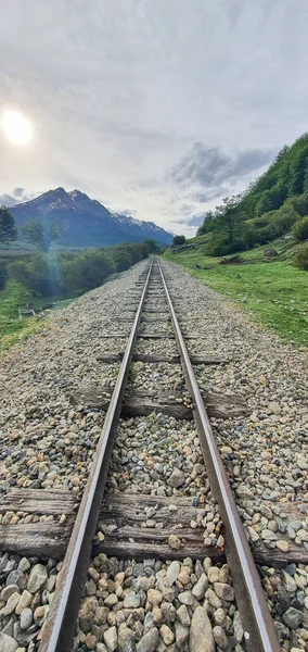 Fascinante Disparo Ferrocarril Día Soleado — Foto de Stock