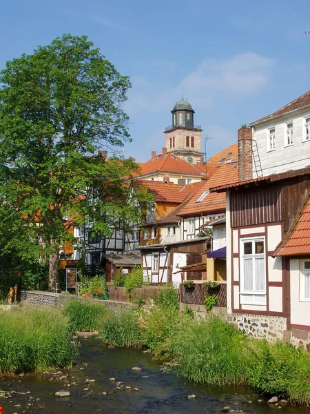 Beautiful Shot Houses Old Style Sunny Day — Zdjęcie stockowe