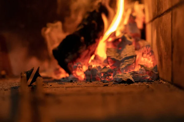 Güzel Bir Şenlik Ateşinin Yakın Çekimi — Stok fotoğraf