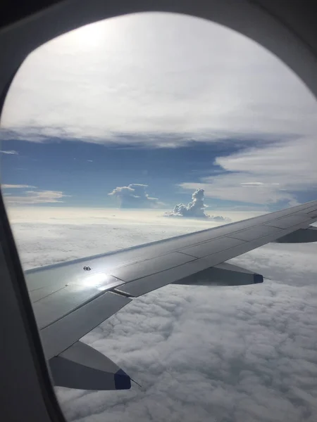 Cloudscape View Aero Plane Window — Fotografia de Stock