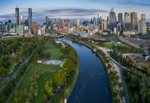 Melbourne Australia Şubat 2020 Avustralya Nın Melbourne Kentindeki Yarra Nehri — Stok fotoğraf