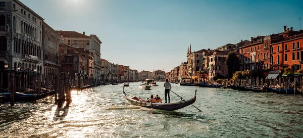 Venedig Italien Oktober 2021 Ein Sonniger Klarer Morgen Venedig Gondoliere — Stockfoto
