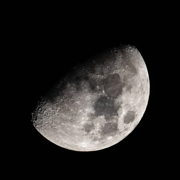 Closeup Shot Moon Dark Sky — Foto Stock