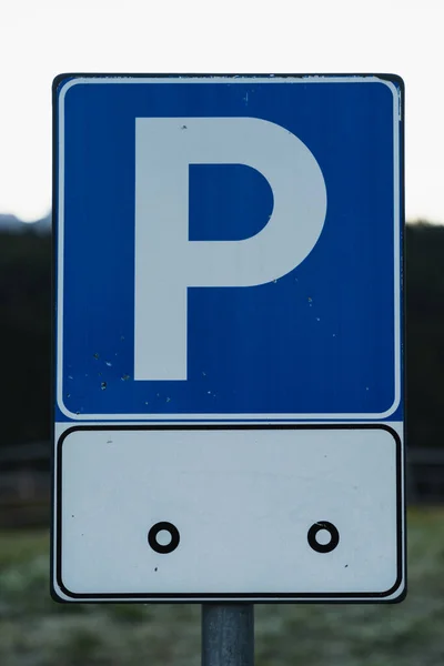 Parking Sign Middle Nowhere — Stock Photo, Image