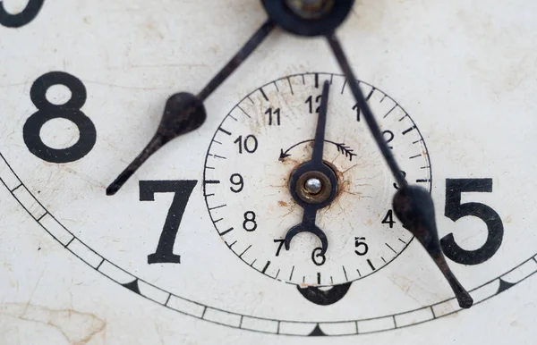 Detail Old Antique Wall Clock Isolated White — Foto Stock