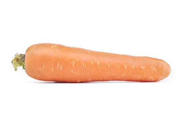 Морква Овочі Вирізані Білому Ізольованому Фоні — стокове фото