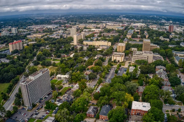 Güney Carolina Columbia Daki Büyük Bir Devlet Üniversitesinin Havadan Çekilmiş — Stok fotoğraf