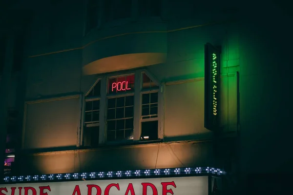 Brighton Hove United Kingdom Nov 2021 Closeup Neon Signs Arcade — 스톡 사진