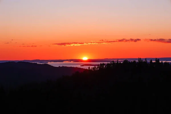 Een Schilderachtig Uitzicht Lucht Tijdens Een Prachtige Zonsondergang — Stockfoto