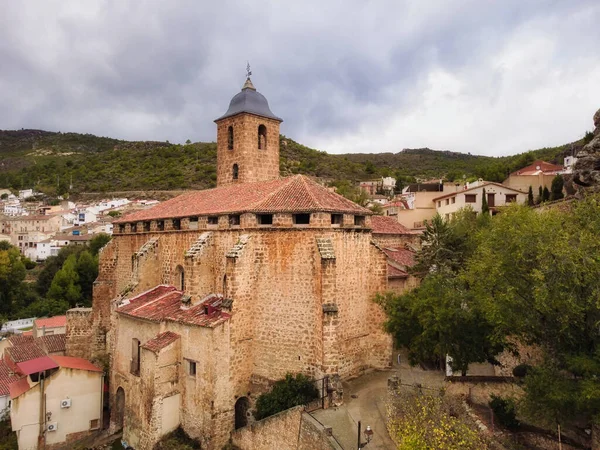 Yeste Városképe Középkori Épületekkel Albacete Castilla Mancha Spanyolország — Stock Fotó