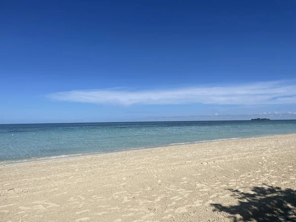 Táj Kilátás Nyílik Trópusi Strand — Stock Fotó