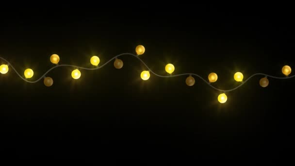 黑暗背景下的圣诞灯 — 图库视频影像