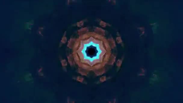 抽象的な万華鏡の光の背景 — ストック動画