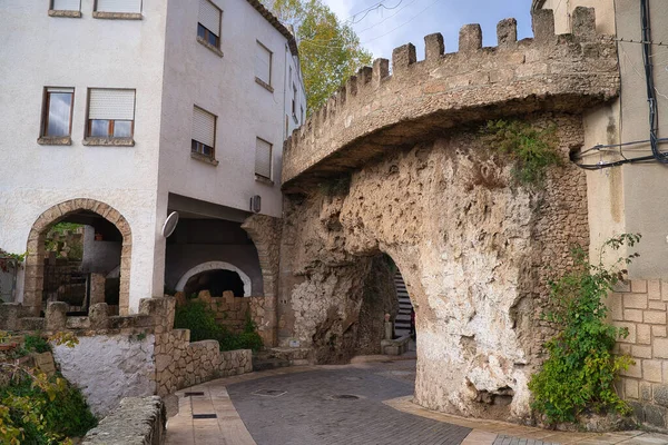 Une Vieille Rue Dans Ville Letur Castilla Mancha Albacete Espagne — Photo