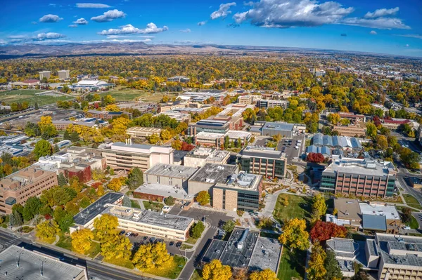 Aerial Shot Large University Fort Collins Colorado Autumn — Foto Stock