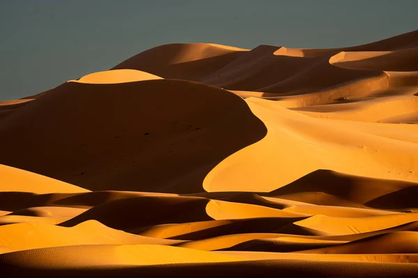 Sunset View Sahara Desert Morocco — Stock Photo, Image