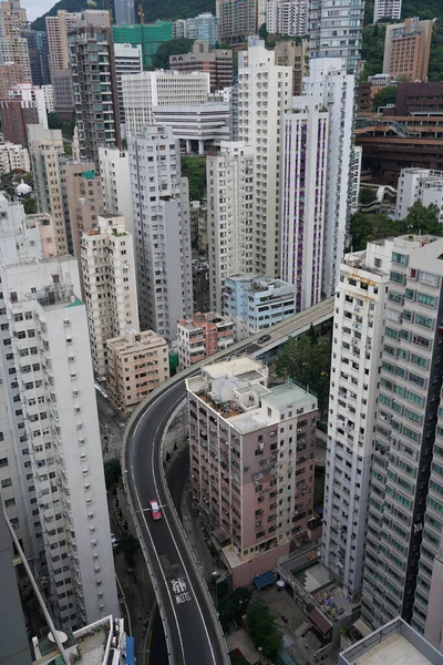 High Angle View Very Densely Populated Residential District Hong Kong — Stock Photo, Image