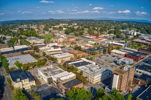 Aerial Shot Downtown Cleveland Tennessee Summer — Foto Stock