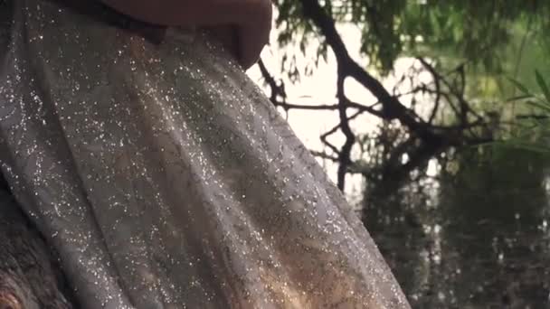 Közelkép Felvétel Menyasszony Vőlegény Kezét Esküvőn — Stock videók