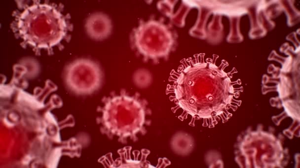 Вірусні Клітини Бактерії Ілюстрація — стокове відео