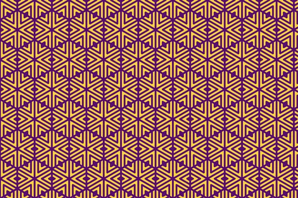 Beautiful Purple Hexagons Pattern Yellow Background — Foto Stock