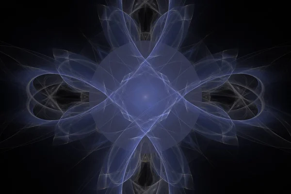 Digitale Weergave Van Mooie Dynamische Vloeiende Fractallijnen Symmetrische Patronen — Stockfoto