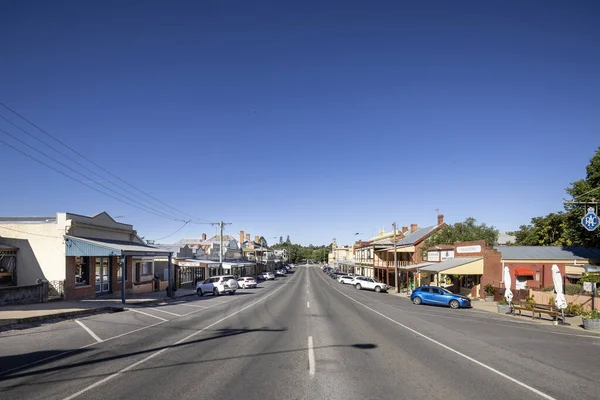 Beechworth Αυστραλια Ιανουάριος 2021 Θέα Ευθεία Κάτω Από Τον Κεντρικό — Φωτογραφία Αρχείου
