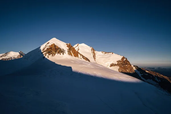 View Gemini Zwillinge Famous 4000 Meter Peaks Monte Rosa Masiff — Fotografia de Stock