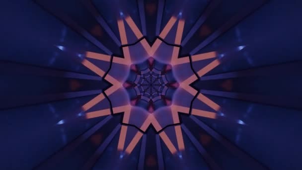 抽象的な万華鏡の光の背景 — ストック動画