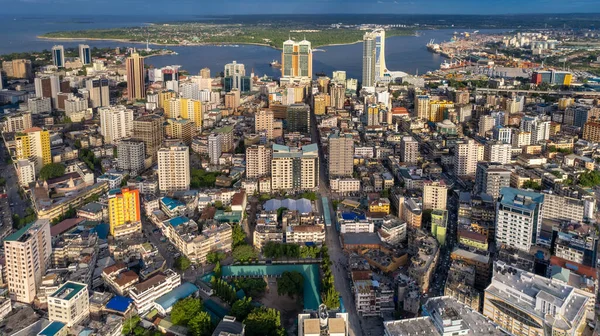 Eine Luftaufnahme Der Stadt Dar Salaam Tansania — Stockfoto