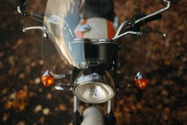 Top View Motorcycle Headlight — Stockfoto