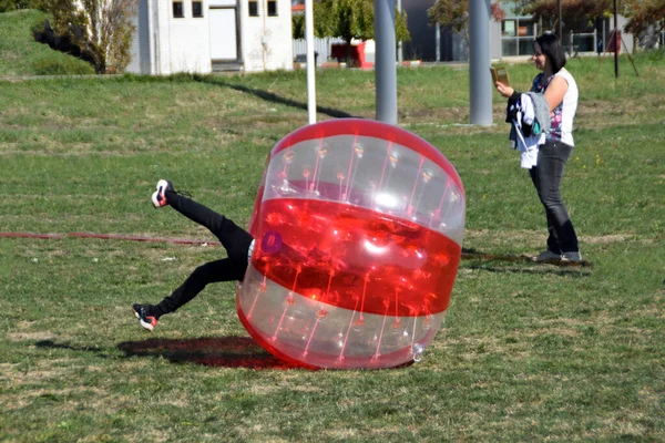 Zrenjanin Serbia Ekim 2017 Sırbistan Bubble Futbolu Zrenjanin Spor Aviv — Stok fotoğraf