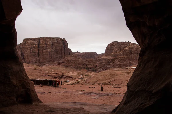 Las Montañas Rocosas Cerca Petra Jordania —  Fotos de Stock