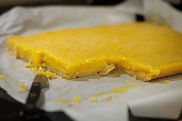 Closeup Shot Lemon Pie — Stock Photo, Image