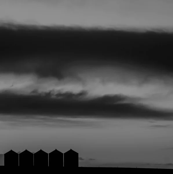 Airdrie Canada Nov 2021 Vue Niveaux Gris Des Paysages Ruraux — Photo