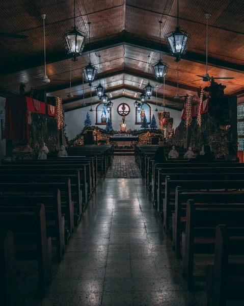 Agua Puerto Rico Dec 2018 Een Verwoeste Kerk Een Andere — Stockfoto