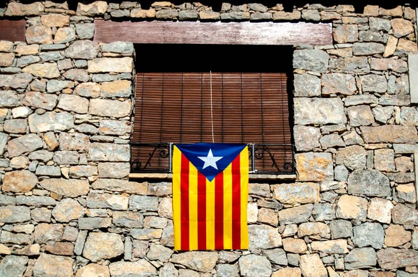 Xerta Spanyolország Nov 2021 Katalónia Függetlenségi Zászló Egy Xerta Ház — Stock Fotó