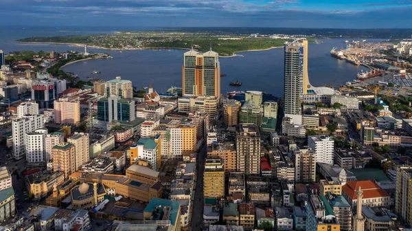 Luchtfoto Van Stad Dar Salaam Tanzania — Stockfoto