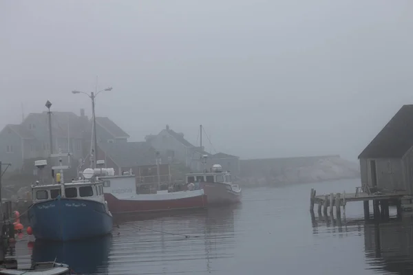 Number Old Boats Port Gloomy Weather — Stock Photo, Image