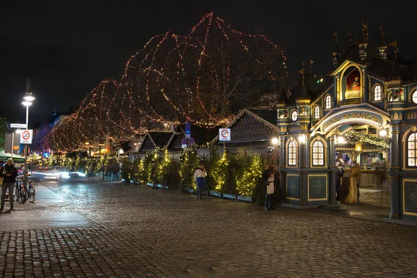 Colônia Alemanha Dezembro 2021 Visão Tradicional Mercado Natal Colônia Escuro — Fotografia de Stock