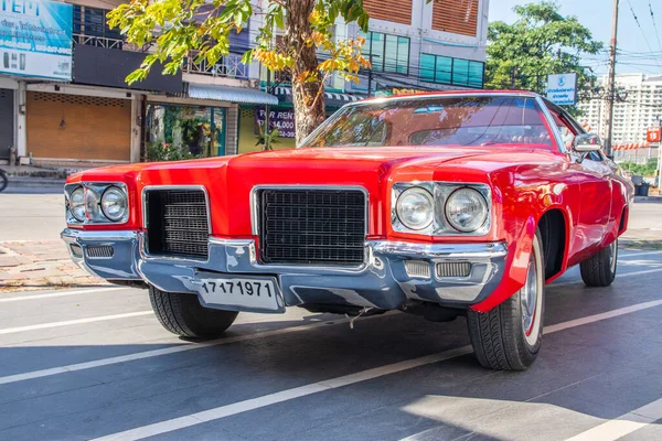 Bangkok Thaïlande Déc 2021 Une Voiture Classique Rouge Muscle Car — Photo